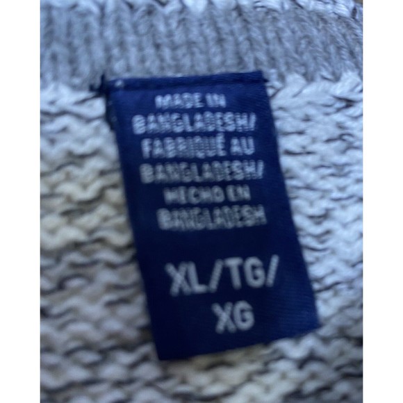 Izod Sweater Mens  1/4 Grey Button Pullover Casual Knit Size XL - NWT - Picture 4 of 7